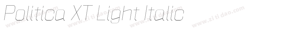 Politica XT Light Italic字体转换
